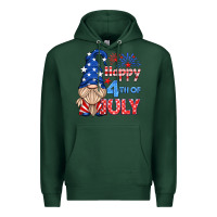 Sports Green happy 4th of july gnome Premium Hoodie - HRA Design Shop