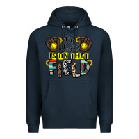 Navy my heart is on that field Premium Hoodie - CowhideDigitalArt