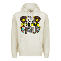 Oatmeal Heather my heart is on that field Premium Hoodie - CowhideDigitalArt