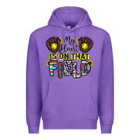 Purple my heart is on that field Premium Hoodie - CowhideDigitalArt