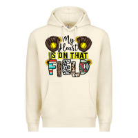 Sandshell my heart is on that field Premium Hoodie - CowhideDigitalArt