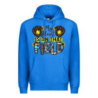 True Royal my heart is on that field Premium Hoodie - CowhideDigitalArt