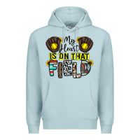 Blue Mist my heart is on that field Premium Hoodie - CowhideDigitalArt