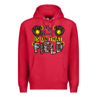 Cardinal my heart is on that field Premium Hoodie - CowhideDigitalArt