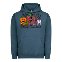 Pigment Midnight Navy happy halloween tooth Urban Hoodie - RacoonDesign
