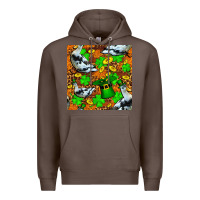 Coffee St patricks  duck with leprechaun hat  seamless Premium Hoodie - FaDigitalArtStudio