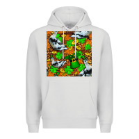 Dove Grey St patricks  duck with leprechaun hat  seamless Premium Hoodie - FaDigitalArtStudio