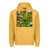 Mustard St patricks  duck with leprechaun hat  seamless Premium Hoodie - FaDigitalArtStudio