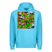 Ocean Blue St patricks  duck with leprechaun hat  seamless Premium Hoodie - FaDigitalArtStudio