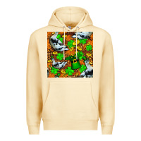Pina Colada St patricks  duck with leprechaun hat  seamless Premium Hoodie - FaDigitalArtStudio