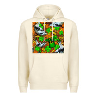 Sandshell St patricks  duck with leprechaun hat  seamless Premium Hoodie - FaDigitalArtStudio
