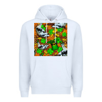 White St patricks  duck with leprechaun hat  seamless Premium Hoodie - FaDigitalArtStudio