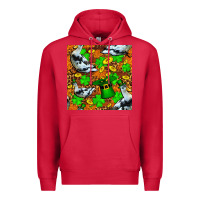 Cardinal St patricks  duck with leprechaun hat  seamless Premium Hoodie - FaDigitalArtStudio