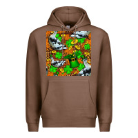 Chestnut St patricks  duck with leprechaun hat  seamless Premium Hoodie - FaDigitalArtStudio
