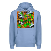 Colony Blue St patricks  duck with leprechaun hat  seamless Premium Hoodie - FaDigitalArtStudio