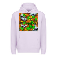 Lilac St patricks  duck with leprechaun hat  seamless Premium Hoodie - FaDigitalArtStudio