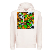Pale Pink St patricks  duck with leprechaun hat  seamless Premium Hoodie - FaDigitalArtStudio