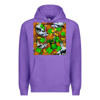 Purple St patricks  duck with leprechaun hat  seamless Premium Hoodie - FaDigitalArtStudio