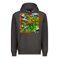 Smoke St patricks  duck with leprechaun hat  seamless Premium Hoodie - FaDigitalArtStudio