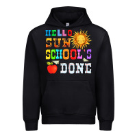Black hello sun schools done Urban Hoodie - HRA Design Shop