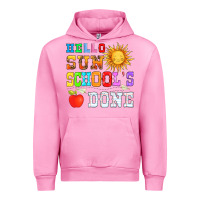Fuchsia Pink hello sun schools done Urban Hoodie - HRA Design Shop