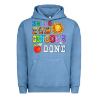 Pigment Pebble Blue hello sun schools done Urban Hoodie - HRA Design Shop