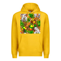 Lemon St patricks  goat family with balloons seamless Premium Hoodie - FaDigitalArtStudio