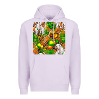 Lilac St patricks  goat family with balloons seamless Premium Hoodie - FaDigitalArtStudio