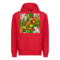 Red St patricks  goat family with balloons seamless Premium Hoodie - FaDigitalArtStudio