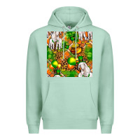Seafoam St patricks  goat family with balloons seamless Premium Hoodie - FaDigitalArtStudio