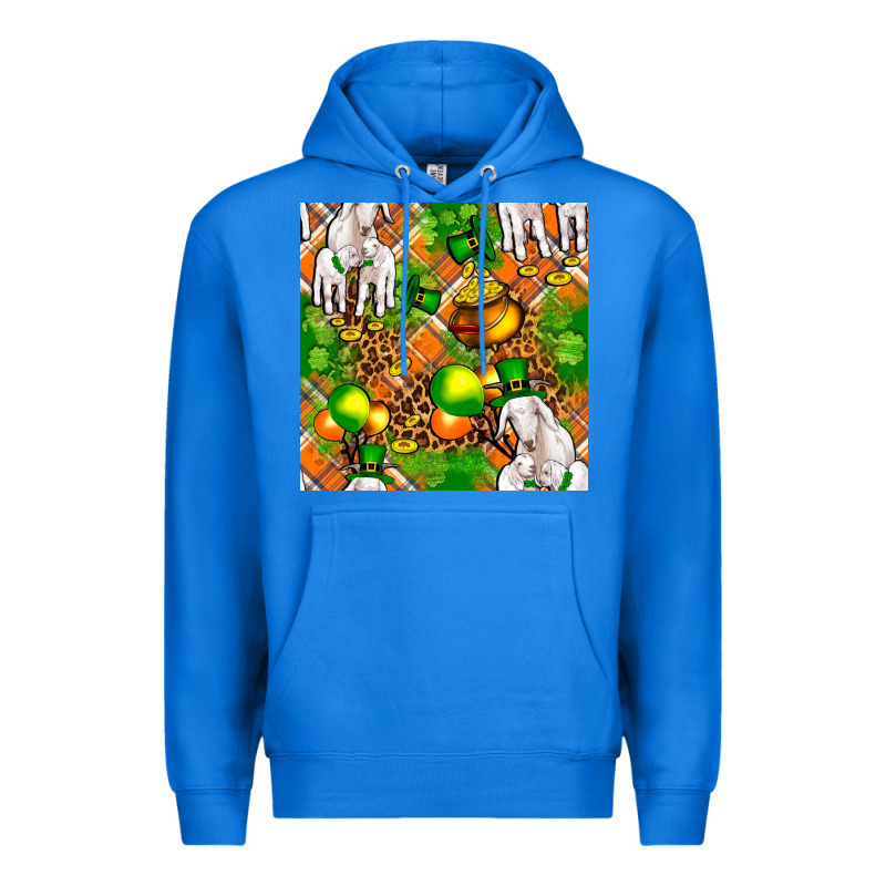 St Patricks  Goat Family With Balloons Seamless Premium Hoodie by FaDigitalArtStudio | Teevron