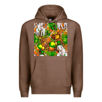Chestnut St patricks  goat family with balloons seamless Premium Hoodie - FaDigitalArtStudio