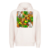 Pale Pink St patricks  goat family with balloons seamless Premium Hoodie - FaDigitalArtStudio