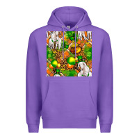 Purple St patricks  goat family with balloons seamless Premium Hoodie - FaDigitalArtStudio