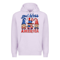 Lilac god bless america gnome Premium Hoodie - HRA Design Shop