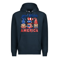 Navy god bless america gnome Premium Hoodie - HRA Design Shop