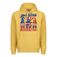 Antique Gold god bless america gnome Premium Hoodie - HRA Design Shop