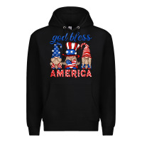 Black god bless america gnome Premium Hoodie - HRA Design Shop