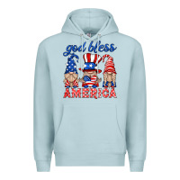 Blue Mist god bless america gnome Premium Hoodie - HRA Design Shop