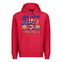 Cardinal god bless america gnome Premium Hoodie - HRA Design Shop