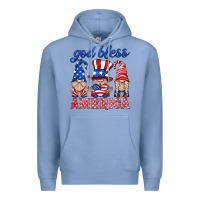 Colony Blue god bless america gnome Premium Hoodie - HRA Design Shop