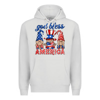 Dove Grey god bless america gnome Premium Hoodie - HRA Design Shop