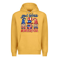 Mustard god bless america gnome Premium Hoodie - HRA Design Shop