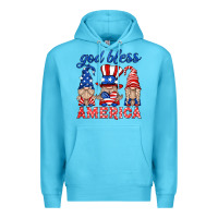 Ocean Blue god bless america gnome Premium Hoodie - HRA Design Shop