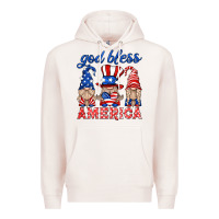 Pale Pink god bless america gnome Premium Hoodie - HRA Design Shop