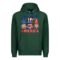 Sports Green god bless america gnome Premium Hoodie - HRA Design Shop