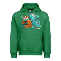 Emerald Winter Ice Skating Boots And Coffee Urban Hoodie - FaDigitalArtStudio
