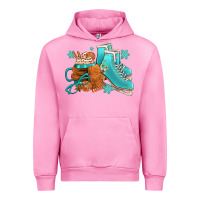 Fuchsia Pink Winter Ice Skating Boots And Coffee Urban Hoodie - FaDigitalArtStudio