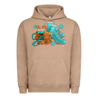Pigment Burro Winter Ice Skating Boots And Coffee Urban Hoodie - FaDigitalArtStudio