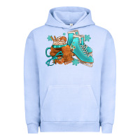 Pigment Grape Ice Winter Ice Skating Boots And Coffee Urban Hoodie - FaDigitalArtStudio